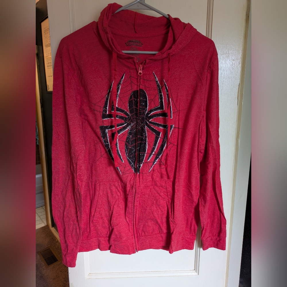 Red Spiderman Zip Up Jacket